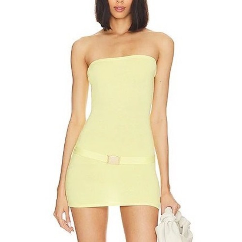 Asta Resort Gisele Mini Dress Women's Small Daffodil Strapless Resort Chic